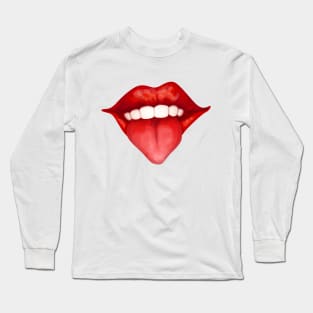 Lips with toungue Long Sleeve T-Shirt